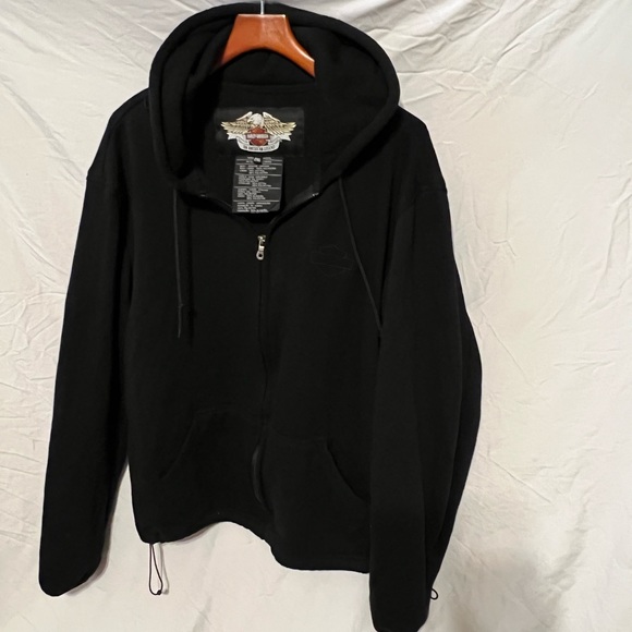 Harley-Davidson Other - NWOT Mens Sz 2XL tall full zip genuine Harley Davidson black hoodie jacket